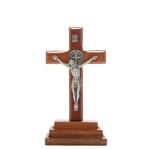 CRUCIFIXO MESA C/ MEDALHA SÃO BENTO 7CM