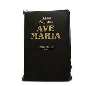 BÍBLIA AVE MARIA COM LETRA MAIOR E ZÍPER