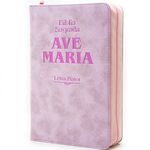 BIBLIA-AVE-MARIA-COM-ZIPER-ROSA-E-LETRA-MAIOR