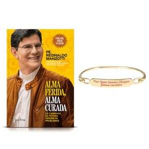 Kit Livro Alma Ferida, Alma Curada e Bracelete Jesus das Santas Chagas