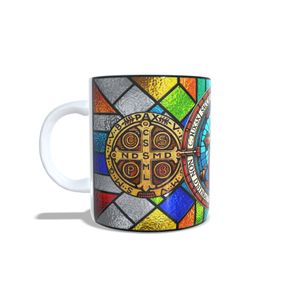 Caneca Medalha de São Bento - Vitral Cores