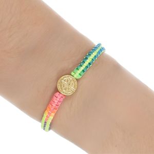 Pulseira macramê Medalha de São Bento | Tie-dye