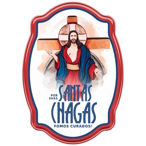 Adesivo com Imagem de Jesus das Santas Chagas