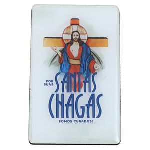 Imã com Imagem de Jesus das Santas Chagas