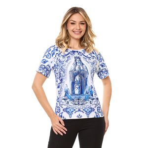 Camiseta Nossa Senhora de Fátima | Manga Japonesa Azulejo Português