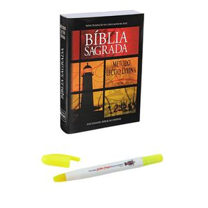 Kit Bíblia Lectio Divina Caneta Marca Texto