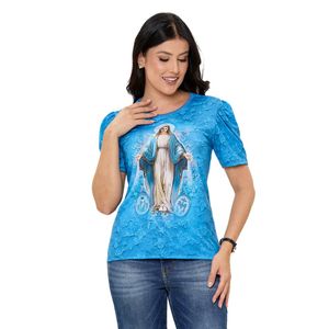 Baby look Azul Petróleo Nossa Senhora das Graças
