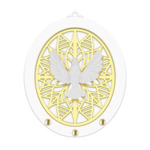 Porta Chaves Espírito Santo Branco e Dourado