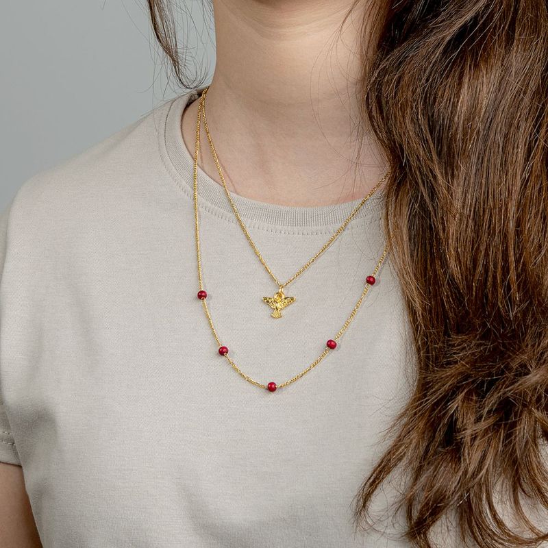 Colar Duplo Espirito Santo Sete Dons Dourado -3-.jpg