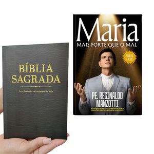 Kit Bíblia Nova Tradução e Livro Maria Mais Forte que o Mal
