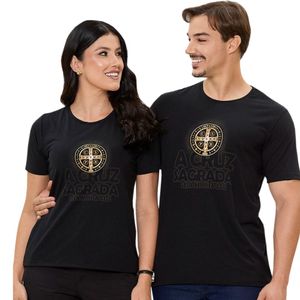 Camiseta Medalha de São Bento Unissex Preta