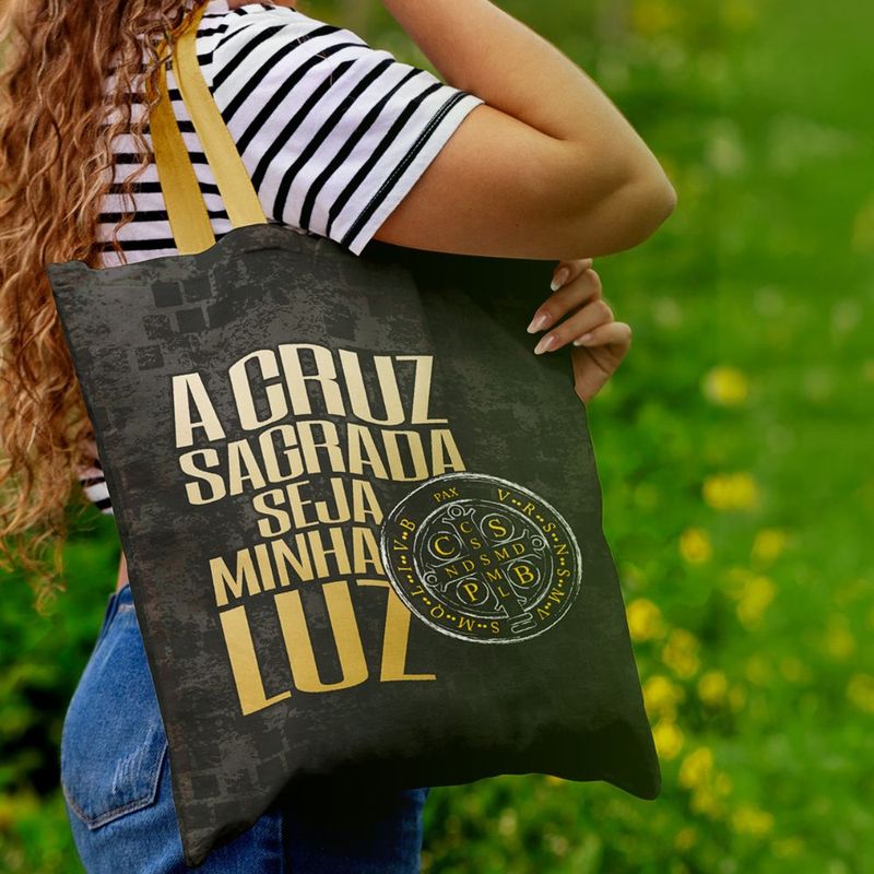 Ecobag Medalha de Sao Bento Preta -2-