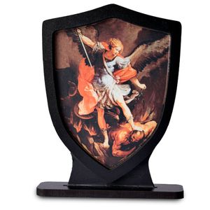 Adorno de Mesa Icone São Miguel Arcanjo MDF 15cm