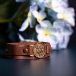Pulseira Sao Miguel Arcanjo Couro -6-