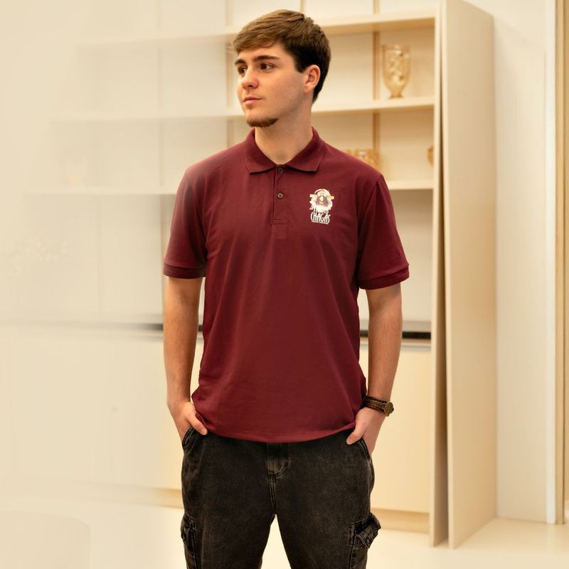Camiseta-Polo-Jesus-das-Santas-Chagas-Bordo