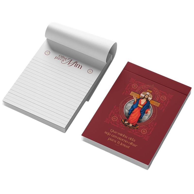 Bloco de Notas Jesus das Santas Chagas Olhe para Mim -2-