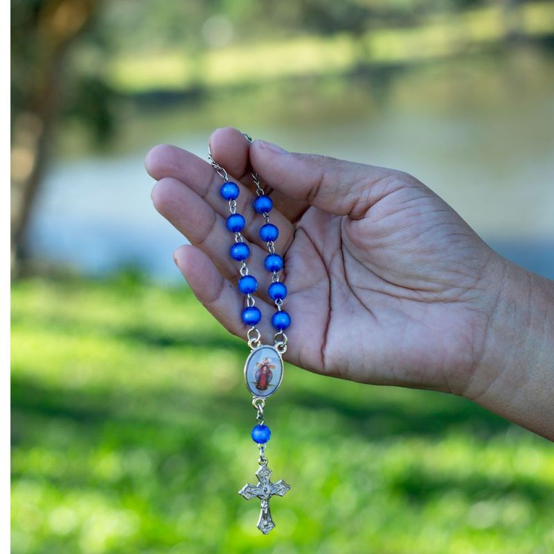 Dezena Cristal Jesus das Santas Chagas Perola Azul -3-