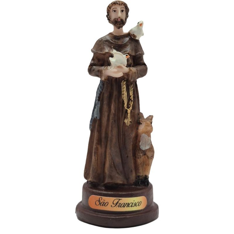 Imagem Sao Franciso de Assis Resina 8cm -2-