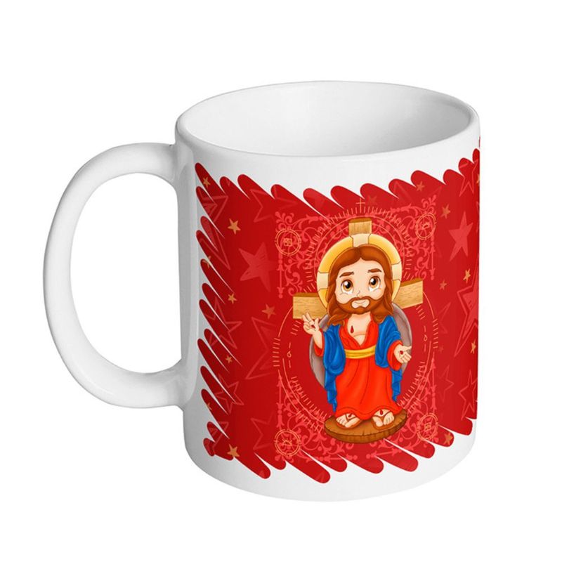 Caneca Jesus das Santas Chagas Baby Vermelha -2-